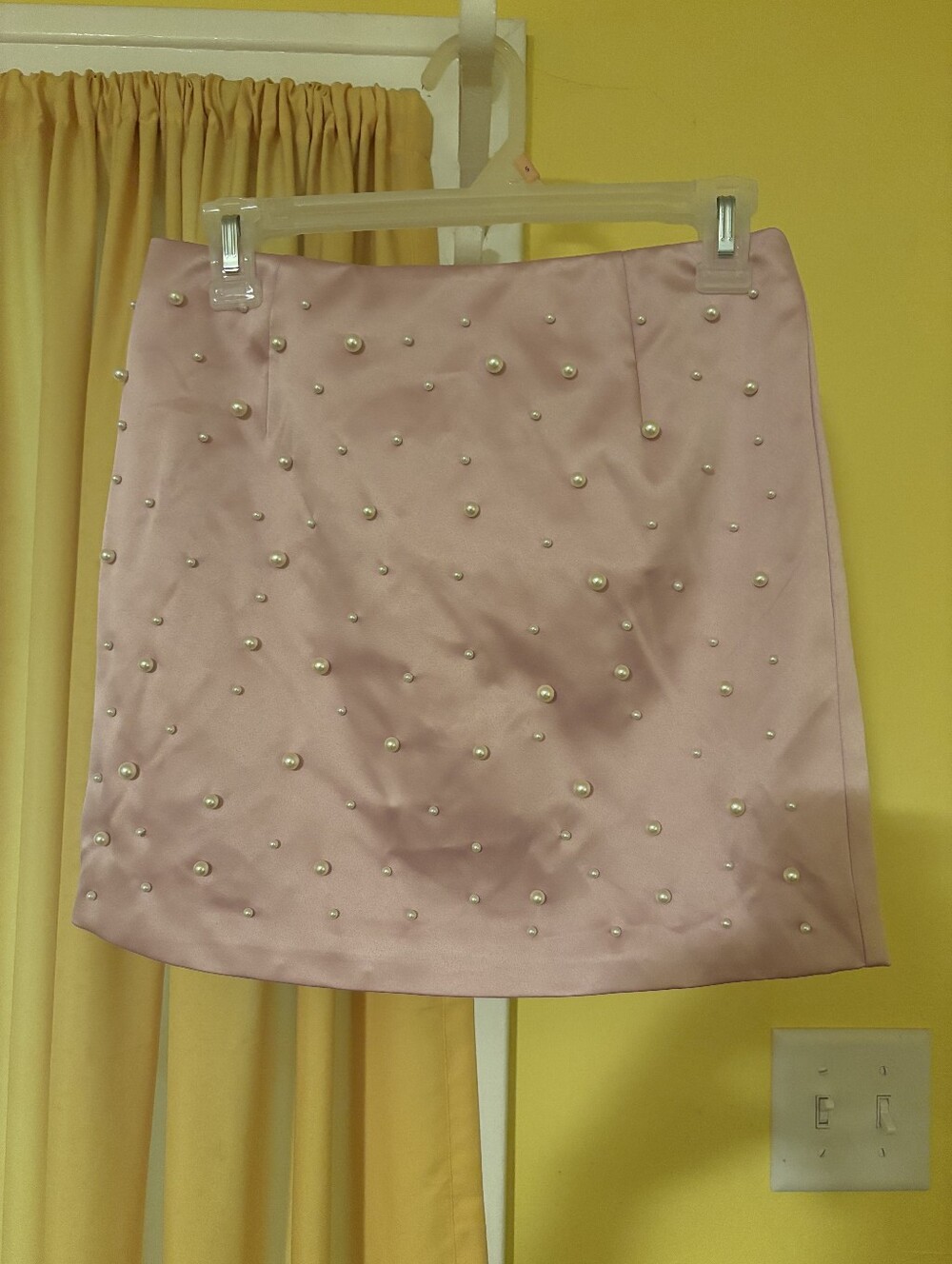 Megan Maroney Pearl-Embellished Pink Mini Skirt